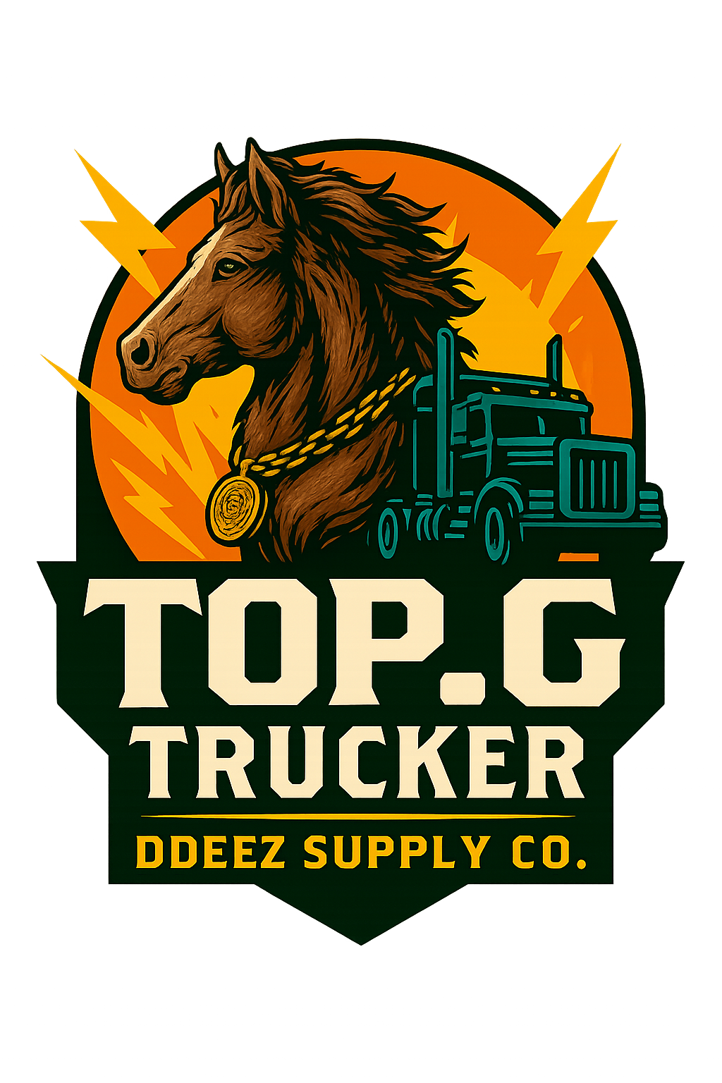 "Top.G Trucker" Wild Horse 11 oz White glossy mug