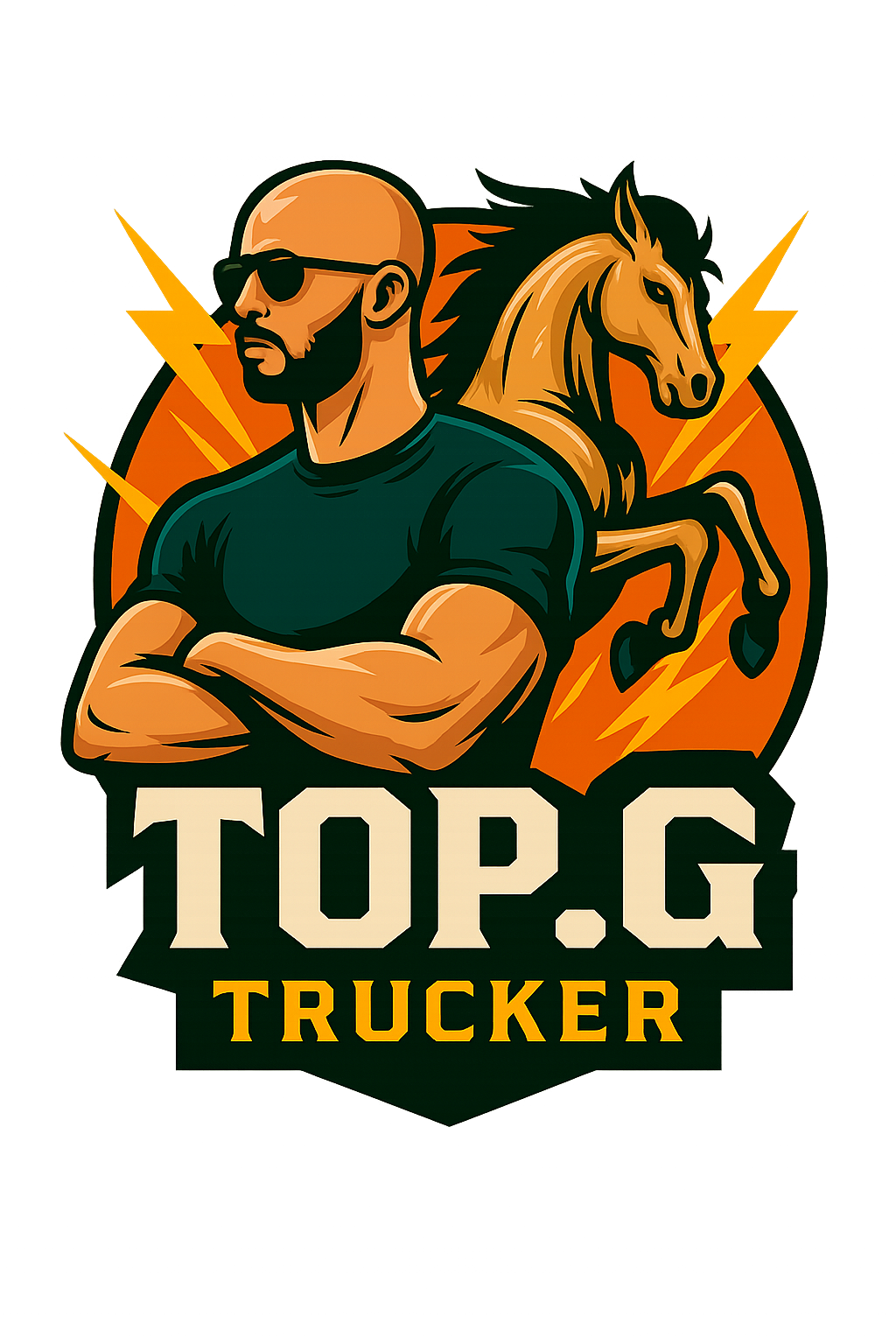 "Top.G Trucker" Pro Driver 11 oz White glossy mug